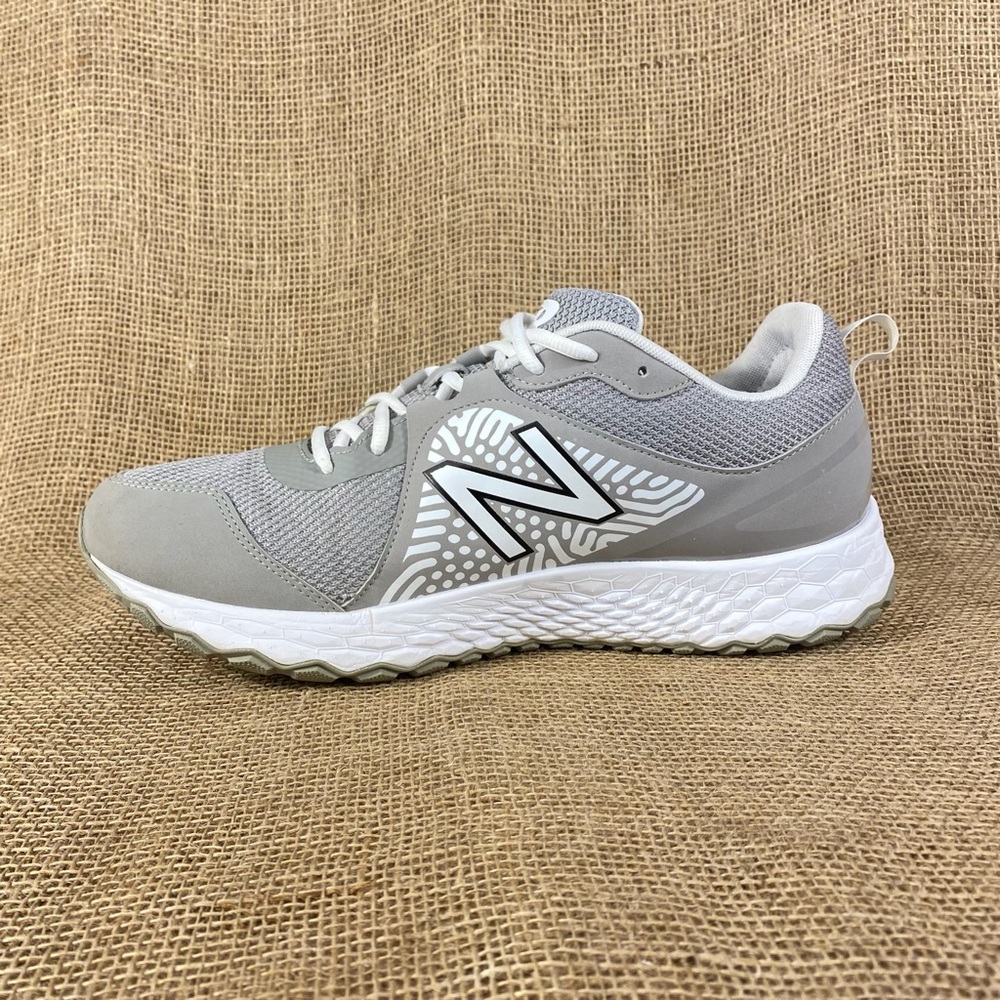 🛑SOLD🛑  new balance turf trainer baseball shoes running gray white size 13 D - Picture 3 of 10
